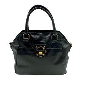 Elliott Lucca Black Leather Satchel Bag